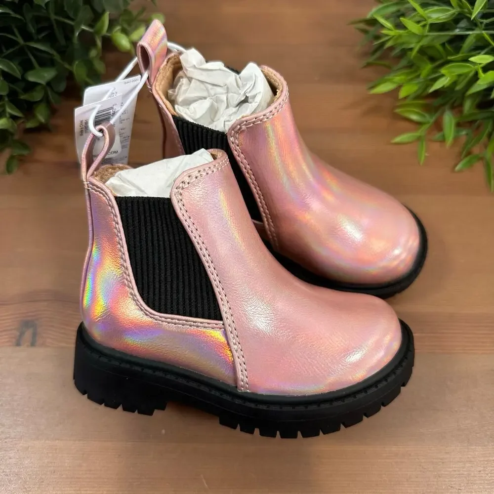Old‎ Navy Toddler Girls Faux-Leather Chelsea Boots Size 5